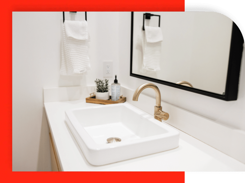 Modern bathroom sink & faucet